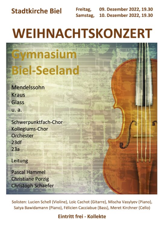 Flyer und Plakat Weihnachtskonzert 2022 - 02